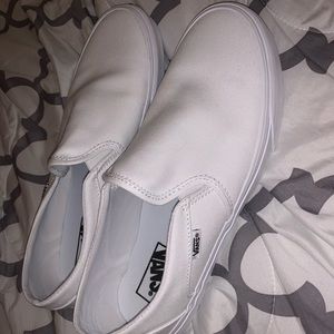 White Vans. Brand New! ONLY WORN ONE TIME!!!